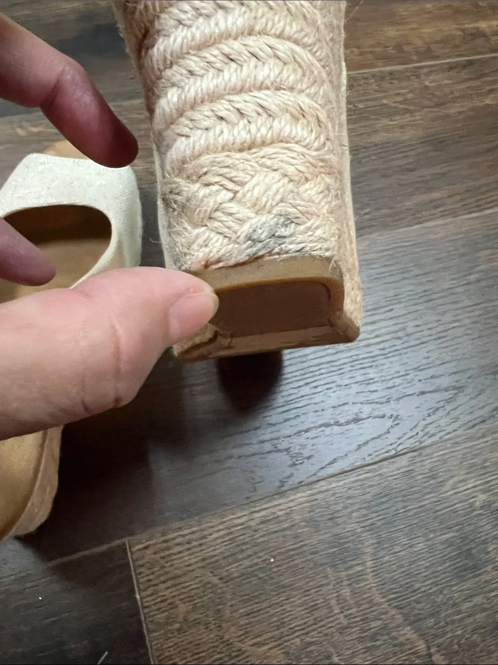 TOMS Women's Cream Espadrille Wedge Sandals